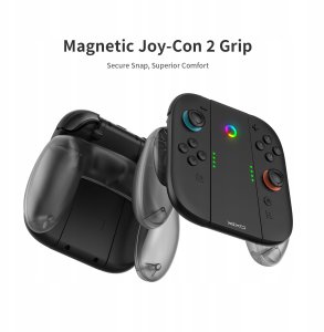 YAXO Charge Grip Set for Joy-Con with charging function Nintendo Switch 2 Techno black 4