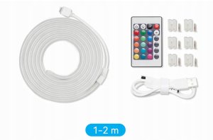 Vention Silicone Neon with IR remote control, USB 5V power supply, 2m 2