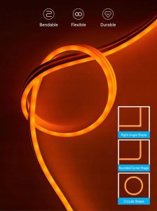 Vention Silicone Neon with IR remote control, USB 5V power supply, 2m 4