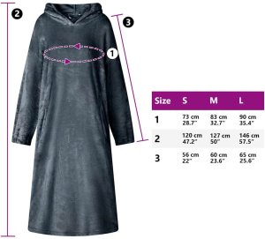 vidaXL Bluza-koc Granatowy m Flanela 8