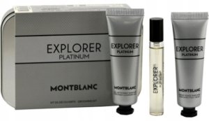 Set Montblanc: Explorer Platinum, Eau De Parfum, For Men, 7.5 ml + Explorer Platinum, Hydrating, Cream, For Face, 30 ml + Explorer Platinum, Hydrating, Shower Gel, All Skin Types, 30 ml For Men 2