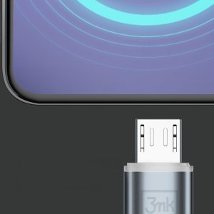 Kabel USB 3MK USB-A - microUSB 1 m Biały (5903108680356) 5