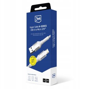 Kabel USB 3MK USB-A - microUSB 1 m Biały (5903108680356) 10