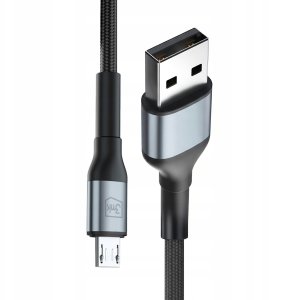 Kabel USB 3MK USB-A - microUSB 1m Czarny (5903108680349) 2