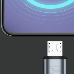 Kabel USB 3MK USB-A - microUSB 1m Czarny (5903108680349) 5