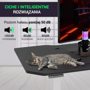 Biurko Regulowane Hypernova 120 Cm - Czarne 5