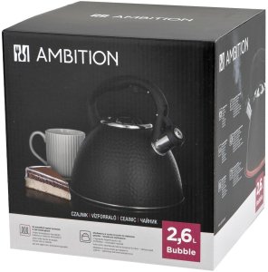 Czajnik z gwizdkiem Bubble 2,6 L czarny AMBITION 7