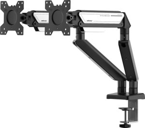 Uchwyt metalowy na dwa monitory Anda Seat Stealth II Duo 17”- 32” czarno-biały 3