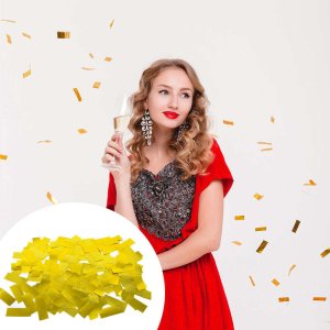 Konfetti metaliczne 1kg złote one size 5