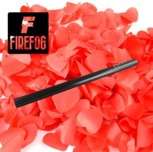Tuba konfetti wyrzutnia ręczna czerwone serca 80cm Firefog one size 5