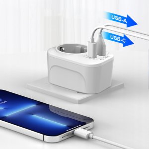 Tech-Protect Adapter / przejściówka Tech-Protect TA100 Travel Adapter UK / EU White 5