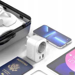 Tech-Protect Adapter / przejściówka Tech-Protect TA100 Travel Adapter UK / EU White 6