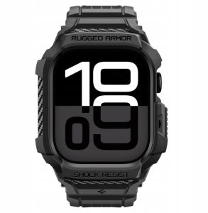 Etui z paskiem Spigen Rugged Armor Pro V2 do Apple Watch 10 / 11 42mm Matte Black 2