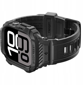 Etui z paskiem Spigen Rugged Armor Pro V2 do Apple Watch 10 / 11 42mm Matte Black 10