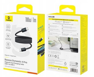 Kabel USB Baseus USB-C - USB-C 1 m Czarny (BSU9073) 6