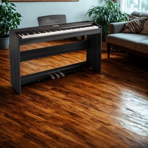 Pianino cyfrowe ważone z mechanizmem młoteczkowym ze statywem CANTATA czarne Mielczewski one size 6