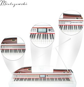 Pianino cyfrowe ważone mechanizm młoteczkowy SONATA białe połysk Mielczewski one size 4