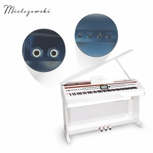 Pianino cyfrowe ważone mechanizm młoteczkowy SONATA białe połysk Mielczewski one size 5