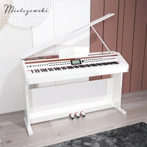 Pianino cyfrowe ważone mechanizm młoteczkowy SONATA białe połysk Mielczewski one size 8