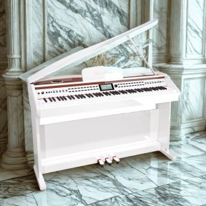 Pianino cyfrowe ważone mechanizm młoteczkowy SONATA białe połysk Mielczewski one size 9