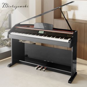 Pianino cyfrowe ważone mechanizm młoteczkowy SONATA czarne połysk one size 4