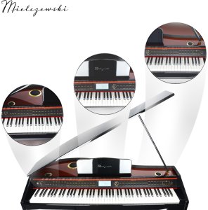 Pianino cyfrowe ważone mechanizm młoteczkowy SONATA czarne połysk one size 5