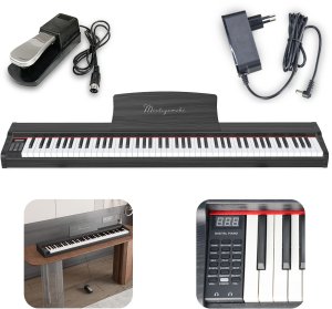 Pianino cyfrowe dynamiczne TIENTO czarne Mielczewski one size 2