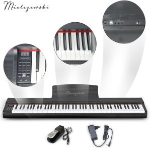 Pianino cyfrowe dynamiczne TIENTO czarne Mielczewski one size 5