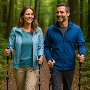 KIJKI DO NORDIC WALKING DO CHODZENIA REGULOWANE TREKKINGOWE RIWALL RSP-01 11