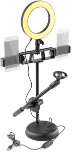 Lampa pierścieniowa Vonyx Lampa pierścieniowa LED RL20 USB+ stojak one size 12