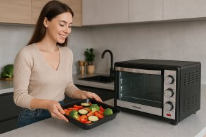 PIEKARNIK ELEKTRYCZNY RIWALL RPI-01 25L TERMOOBIEG ROŻNO GRILL WOLNOSTOJĄCY 11