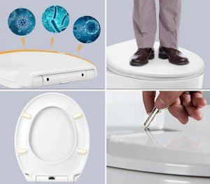 DESKA WC SEDESOWA WOLNOOPADAJĄCA WYPINANA KLOZETOWA UNIWERSALNA RDW-01 4