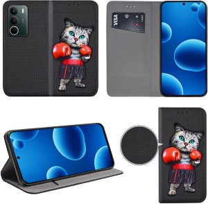 Etui do Realme C71 MAGNET WZORY CASE + SZKŁO 9H 2