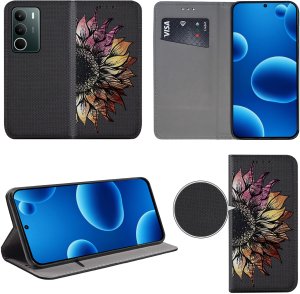 Etui do Realme C71 MAGNET WZORY CASE + SZKŁO 9H 2