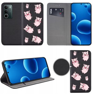 Etui do Realme C71 MAGNET WZORY CASE + SZKŁO 9H 2