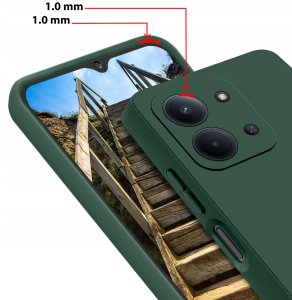 krainaGSM Etui Zielony Matowy Silikon Slim do Xiaomi Redmi 15C 5G + SZKŁO 9H 3