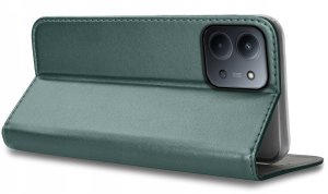 krainaGSM Etui Skórzane Zamykane MAGNETYCZNE CASE do Xiaomi Redmi 15C 5G SZKŁO 6