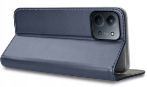 krainaGSM Etui Skórzane Zamykane Granat MAGNETYCZNE CASE do Xiaomi Redmi 15C 5G SZKŁO 6