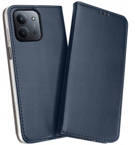 krainaGSM Etui Skórzane Zamykane Granat MAGNETYCZNE CASE do Xiaomi Redmi 15C 5G SZKŁO 7