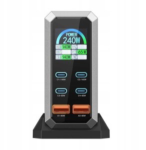 Ładowarka sieciowa Blitzwolf BW-S31 2xUSB-A, 4xUSB-C, PD, 240W 4