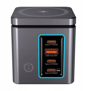 Ładowarka sieciowa Blitzwolf BW-i113 GaN USB-A, 3xUSB-C 105W 3