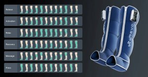 Blue UREVO Recovery Wireless Massager Juodas/Mėlyna 4