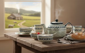 Bolesławiec Czajnik ceramiczny 1 L Dekor 1165A 8