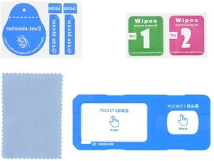 SZKŁO HARTOWANE 9H FOLIA DO DJI OSMO POCKET 3 - OCHRONA OSŁONA EKRANU I OBIEKTYWU + RAMKA MONTAŻOWA APLIKATOR 13