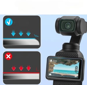 SZKŁO HARTOWANE 9H FOLIA DO DJI OSMO POCKET 3 - OCHRONA OSŁONA EKRANU I OBIEKTYWU + RAMKA MONTAŻOWA APLIKATOR 8