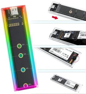 OBUDOWA DYSKU SSD M2 NVMe/NGFF BS-2808 4