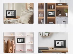 PANCERNY DOMOWY SEJF PIN SZYFR + NA KLUCZ PIENIĄDZE DOKUMENTY RIWALL RSE-01 13