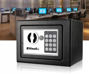 PANCERNY DOMOWY SEJF PIN SZYFR + NA KLUCZ PIENIĄDZE DOKUMENTY RIWALL RSE-01 2
