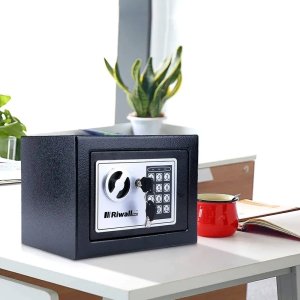 PANCERNY DOMOWY SEJF PIN SZYFR + NA KLUCZ PIENIĄDZE DOKUMENTY RIWALL RSE-01 6