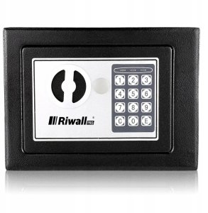 PANCERNY DOMOWY SEJF PIN SZYFR + NA KLUCZ PIENIĄDZE DOKUMENTY RIWALL RSE-01 7
